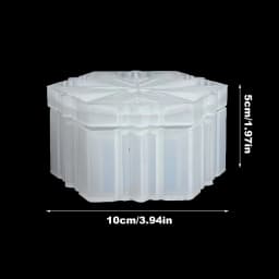 Christmas Snowflake Star Hexagram Silicone Mold with Lid, DIY Storage Box for Resin Candle Plaster, Xmas Handmade Decor Gift