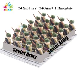 Kids Toys WW2 Military Army Building Blocks US Soviet China UK Soldiers Mini Action Figures Toys For Boys Christmas Gifts