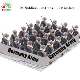 Kids Toys WW2 Military Army Building Blocks US Soviet China UK Soldiers Mini Action Figures Toys For Boys Christmas Gifts