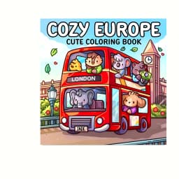 28 Pages Cutie Japan Style Coloring Book for Adult | Colouring Book, Drawing Supplies for Christmas, Thanksgiving
