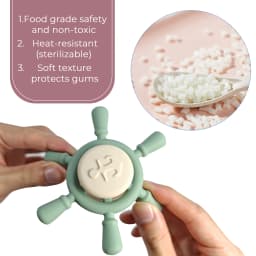 Baby Bath Silicone Toys Funny Bathing Sucker Spinner Suction Cup Cartoon Rattles Fidget Educational Toys Christmas Birthday Gift