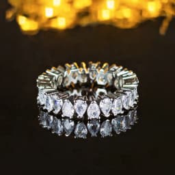 New Trendy Drainage Drip Silver Color Aesthetic Eternity Band Ring for Women Christmas Gift Jewelry Bulk Sell R7972