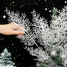 White Pine Needles Artificial Christmas Tree Ornaments DIY Leaf Branches Wreath Home Garden Decoration New Year Party Supply