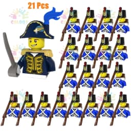 Kids Toys Imperial Navy Building Blocks Red Blue General Soldiers Set Mini Action Figures Toys For Kids Christmas Gifts