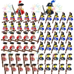 Kids Toys Imperial Navy Building Blocks Red Blue General Soldiers Set Mini Action Figures Toys For Kids Christmas Gifts