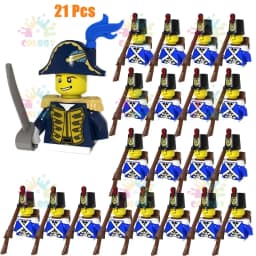 Kids Toys Imperial Navy Building Blocks Red Blue General Soldiers Set Mini Action Figures Toys For Kids Christmas Gifts