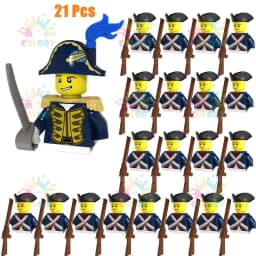 Kids Toys Imperial Navy Building Blocks Red Blue General Soldiers Set Mini Action Figures Toys For Kids Christmas Gifts