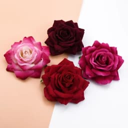 5/50/100pcs Wedding Decorative Plant Wall Flannel Roses Christmas Decorations for Home Scrapbooking Artificial Flowers Wholesale