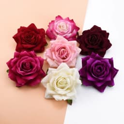 5/50/100pcs Wedding Decorative Plant Wall Flannel Roses Christmas Decorations for Home Scrapbooking Artificial Flowers Wholesale