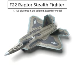 1/100 US F-22 Raptor Stealth Fighter Model Creative Military Series Building Blocks DIY Decor Assembled Toys For Christmas Gifts