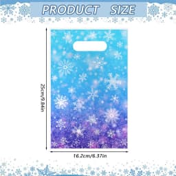 20/50pcs Snowflake Party Candy Gift Bags Christmas Cookie Snack Packaging Bag Kids Birthday Party Supplies New Year Decoration