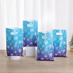20/50pcs Snowflake Party Candy Gift Bags Christmas Cookie Snack Packaging Bag Kids Birthday Party Supplies New Year Decoration