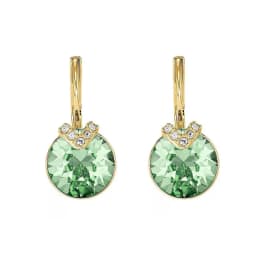 Bella V Drop Earring for Women Christmas Birthday Genuine Crystals from Austria Round Cut Dangle Silver Color Pierced Jewelry