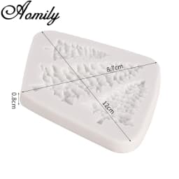 Aomily Chrsitmas Tree Shaped Silicone Molds DIY Christmas Cake Mold Sugar Craft Chocolate Mold Fondant Cake Decorating Tools