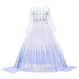 Children Princess Fancy Costume Elsa Party Carnival White Dress Up for Girl Christmas Birthday Cosplay Belle Snowflake Vestidoes