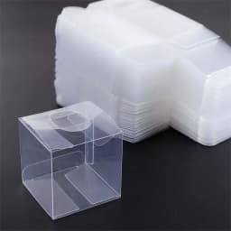 10PCs PVC Square Clear Candy Gift Box Chocolate Candy Boxes Jewelry Storage Boxs Wedding Christmas Packaging Gift Boxs