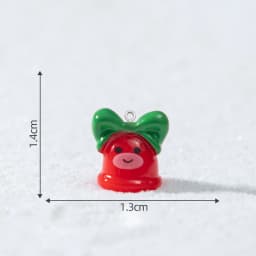 10pcs Christmas Snowman Elk Bobsleigh Mini Resin Jewelry Pendant DIY3D Glossy Micro-Landscape Desktop Small Decorative Item