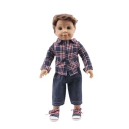 Doll Clothes 3Pcs/Set Hat+ Sweater+Jeans For 18Inch American&43Cm Baby Doll Accessories,Our Generation Baby Girl`s Christmas Toy
