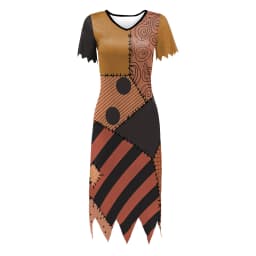 Halloween Dress Suit Women Cosplay Costume Funny Wig Socks Set Movie Dress Up Carnival Gown Party Outfit