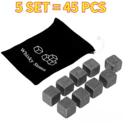 New Natural Granite Whiskey Stones Sipping Ice Cube Whisky Stone Wine Rocks Cooler Wedding Gift Favor Christmas Bar Accessories
