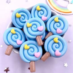Painted Colorful Resin Big Love Lollipop Flatback Cabochon Stone Figurines 10pcs DIY Bow Christmas Accessories Scrapbooks Crafts