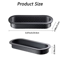 DIY 6/8pcs Tart Ring Round Rectangle Perforated Cake Mold Heat-Resistant Mousse Circle Ring French Dessert for Christmas Party