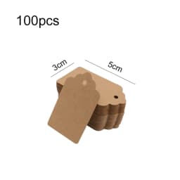 50Pcs/100Pcs Thank You Handmade Gift Tags Kraft Paper Hang Tag Label Cards for Wedding Birthday Christmas Party Decorations