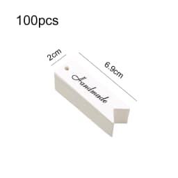 50Pcs/100Pcs Thank You Handmade Gift Tags Kraft Paper Hang Tag Label Cards for Wedding Birthday Christmas Party Decorations