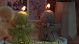 DIY Cartoon Gingerbread Man Silicone Candle Mold Christmas Cookie Chocolate Baking Tool Handmade Soap Candle Making Supplies