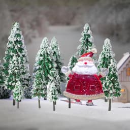 19 Pieces Mini Snow Pine Model Trees 6 Size Mini Sisal Snow Frost Trees Scenery Trees for Christmas Decoration Winter Ornaments