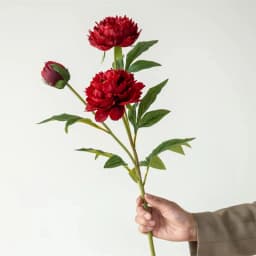 Beautiful Artificial 3 Heads Peony Flowers Long Branch For Home Wedding Table Christmas Decoration 75cm Fake Flower Room Decor
