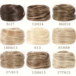 Synthetic Chignon Elastic Rubber Band Fake Hair Bun Clip in on Hair Tail Extension Updo Hair Piece Ponytail For Women Christmas