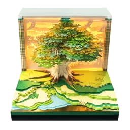 Time Piece Calendar 2027 Desk Calendar With Light 3D Magic Owl Calendar Paper Carving Art Memo Pad Notepad Gift for Christmas