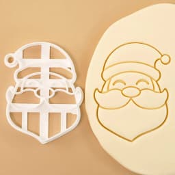 4 Pcs Christmas Cookie Cutter Set Snowflake Santa Claus Snowman XMAS Tree Shape Biscuits Molds for Winter Holiday Baking