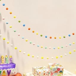 DIY 30pcsX2.5cm Plush Balls Banner Wall Hanging Decor Baby Shower Birthday Party Christmas Garland Party Photo Props Supply