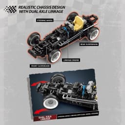 1809pcs Technical Retro Formula 500 Racing Car Building Blocks Idea Red Supercar Model Bricks Toys Kids Adults Christmas Gifts