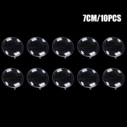 10pcs 7/9/11cm Xmas Tree Hanging Ball Christmas Clear Flat Ball Plastic Baubles Open Balls Candy Gift Box For Home Decor Wedding