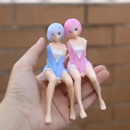 14cm Anime Re: Life In A Different World From Zero Rem Ram Action Figures PVC Model Collection Kids Toys Statue Christmas Gift