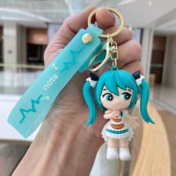 Hatsune Miku Keychain Anime Doll Bag Pendant Cartoon Small Decoration Accessories Car Key Chain Backpack Charm Christmas Gift