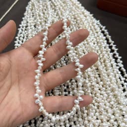 Natural Freshwater Pearls 3-4mm AA White Round Small Beads for Jewelry Making DIY Necklace Bracelet Accessories Gift Christmas