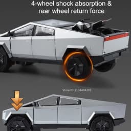 1:24 Pickup S680 Model Toys Alloy Diecast Car Front Wheel Steering Doors Opened Sound Light Pull Back Vehice Boy Christmas Gift