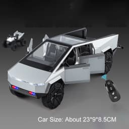 1:24 Pickup S680 Model Toys Alloy Diecast Car Front Wheel Steering Doors Opened Sound Light Pull Back Vehice Boy Christmas Gift