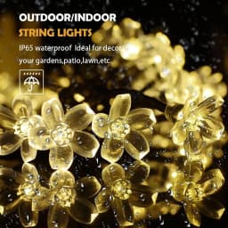 Outdoor Solar Led String Lights Cherry Flowers Light Strings 8 Lighting Modes Solar Lamp for Camping Wedding Christmas Decor