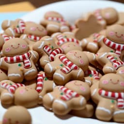 Christmas Gingerbread - Durable Resin Decorations for DIY Crafts, Keychains-For Holiday Decorations & Gifts, Charming Ornaments,