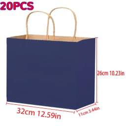 Kraft Paper Bags with Handles Birthday Wedding Christmas Party Decoration Baby Shower New Year Gift Packaging