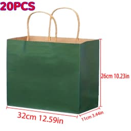 Kraft Paper Bags with Handles Birthday Wedding Christmas Party Decoration Baby Shower New Year Gift Packaging