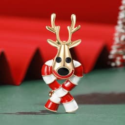 Christmas Enamel Sleigh Car Brooches for Women Unisex Rhinestone Deer Pins Banquet Party Backpack Gifts Jewelry Accessories
