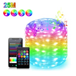 1M-50M Christmas Lights WS2812 Led Fairy String Light for Home Party Decoration USB Smart Bluetooth Curtain Lights Garland