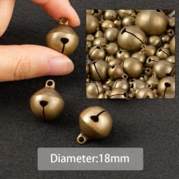 6/8/10/12/14/16/18/20/25mm Bronze Metal Jingle Bells Loose Beads Festival Party Christmas Decoration DIY Crafts Accessories