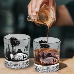 300ml Creative Silhouette Wine Glass Cup Iceberg Cup Snow Mountain Cup Thick Bottom Rock Cup Christmas Whiskey Cup Wedding Gifts